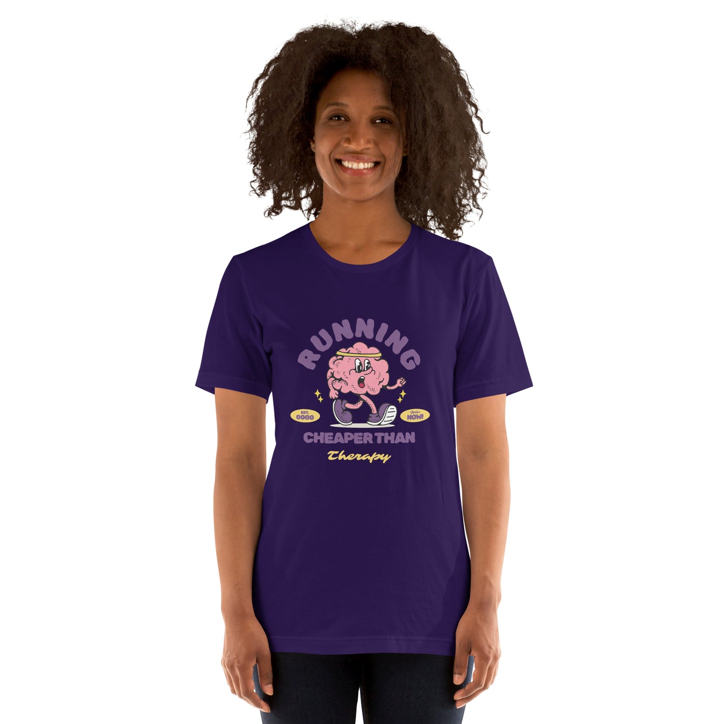 Funny Running T-Shirt – "Running: Cheaper Than Therapy" | Stories on the Run