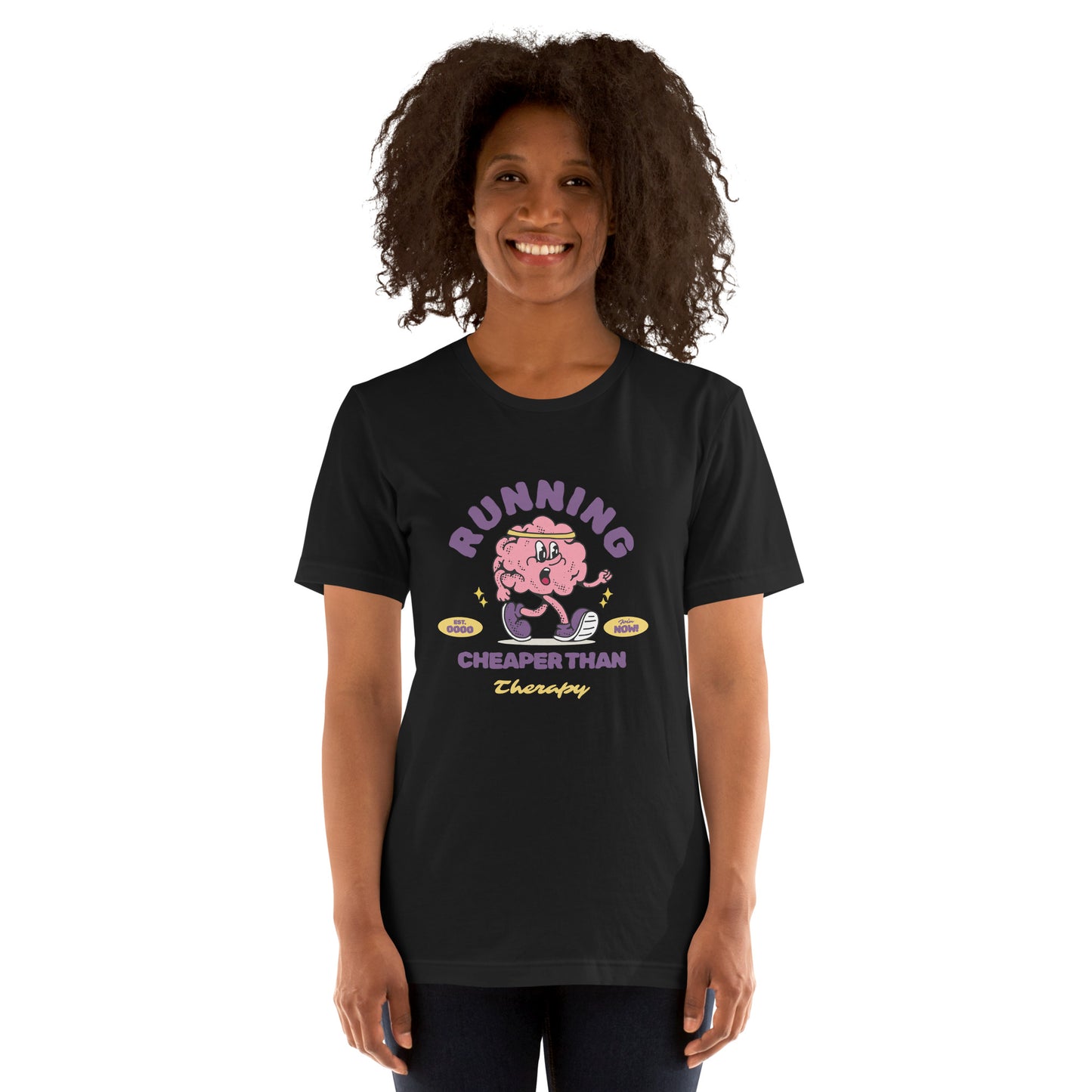 Funny Running T-Shirt – "Running: Cheaper Than Therapy" | Stories on the Run